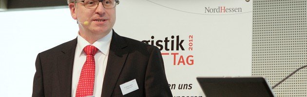 Bernhard Albert auf dem Logistiktag 2012 in Kassel (Bild: Erik Dachselt / Mainblick)