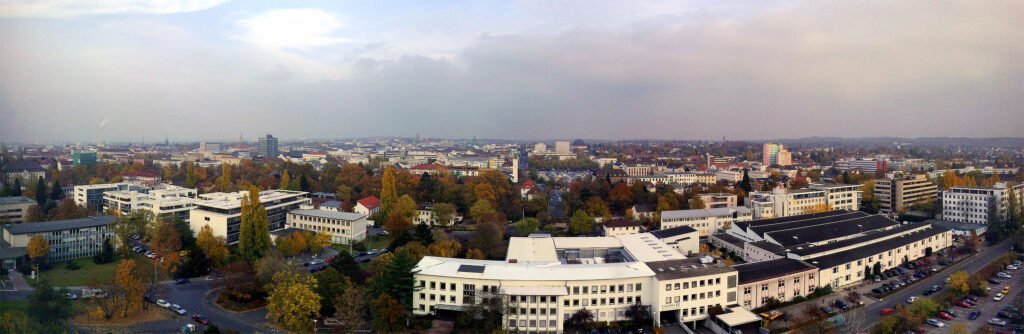 Blick vom Turm der Hochschule Darmstadt