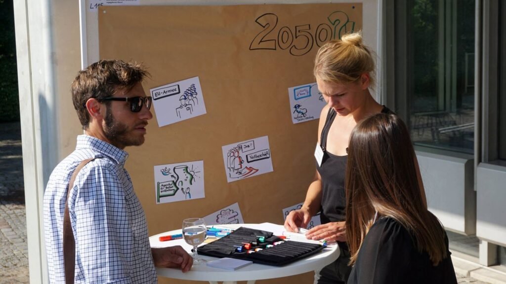Huddle 2017 in Berlin - Zukunftsforscher treffen sich - ein Konferenzrückblick 3 Nele Fischer macht Zukunft durch Visualisierung begreifbar