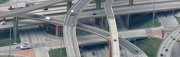 Automotive City - High Five Interchange in Dallas, Texas