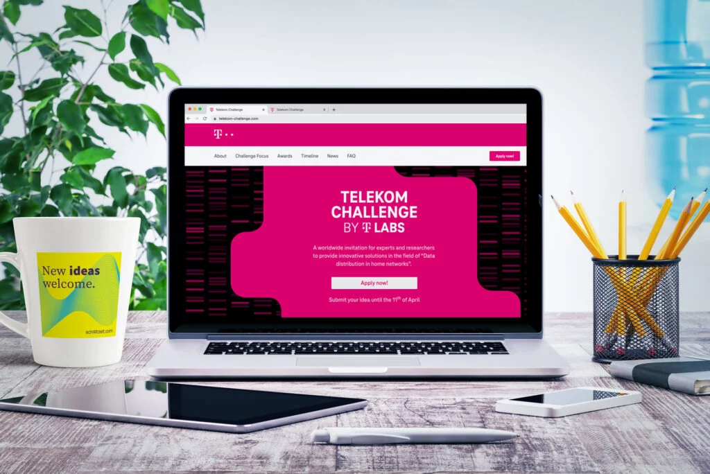 Website des Innovationswettbewerbs Telekom Challenge