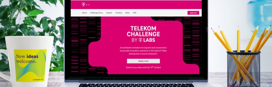 Website des Innovationswettbewerbs Telekom Challenge